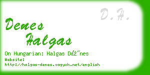 denes halgas business card